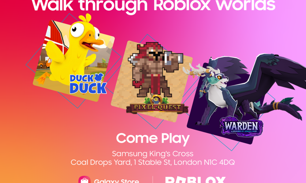 Samsung Galaxy Store Roblox In Real Life event artwork for London at Samsung KX
