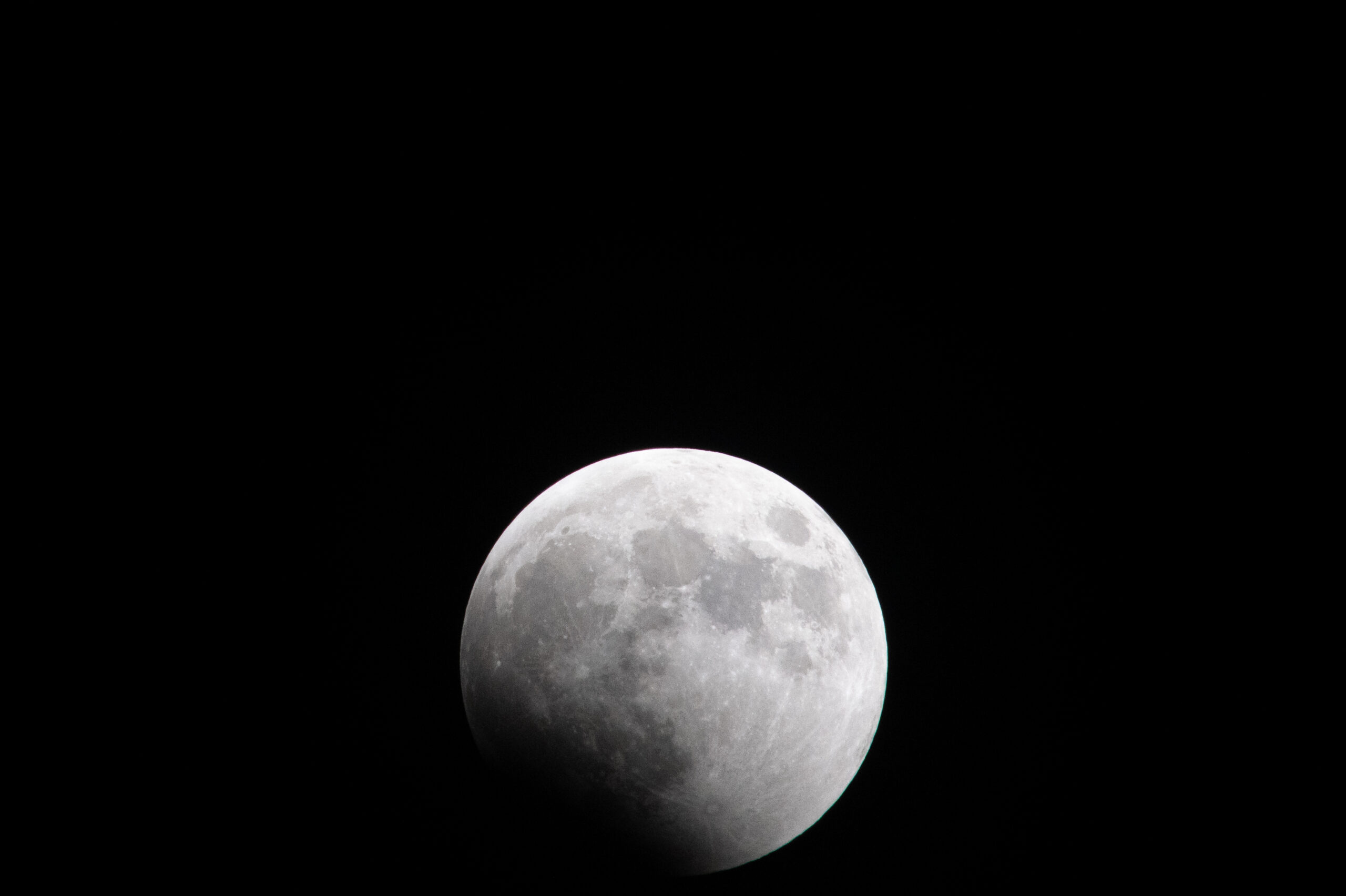 Actual NASA Glenn Research Center photograph of a reddish Moon during the March 14, 2025 total lunar eclipse, observed from Ohio