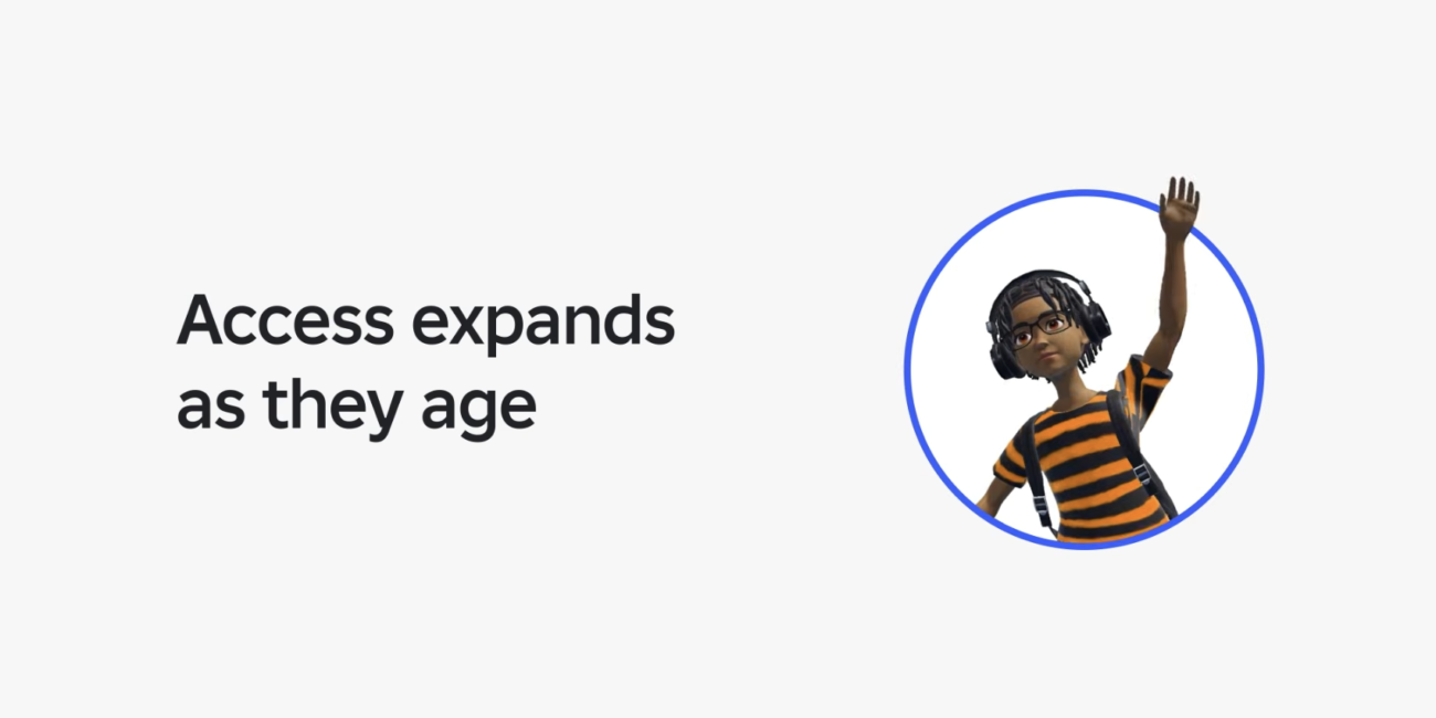 Roblox age-based account access illustration for 2026 parental controls guide