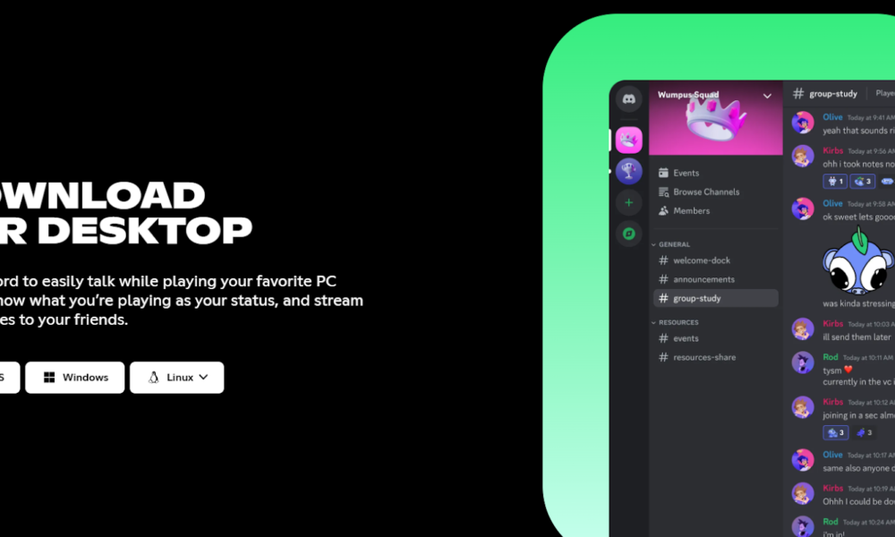 Discord desktop app interface for installation and sign-in guidance