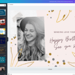 Canva card maker for birthday card design