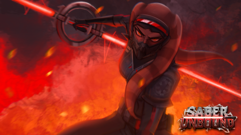 Saber Unbound Roblox gameplay artwork for the October 2026 codes guide