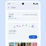 Files by Google app showing storage and cleanup tools