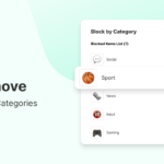 BlockSite Chrome Web Store screenshot showing website blocking controls