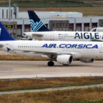 Air Corsica Airbus A320 aircraft representing the October 2026 pilot strike