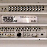 Actual 1969 ARPANET BBN Interface Message Processor (IMP) computer from original DARPA government photograph