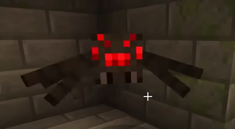 Minecraft spider hostile mob shown in official gameplay