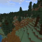 Minecraft taiga biome with spruce trees in official gameplay