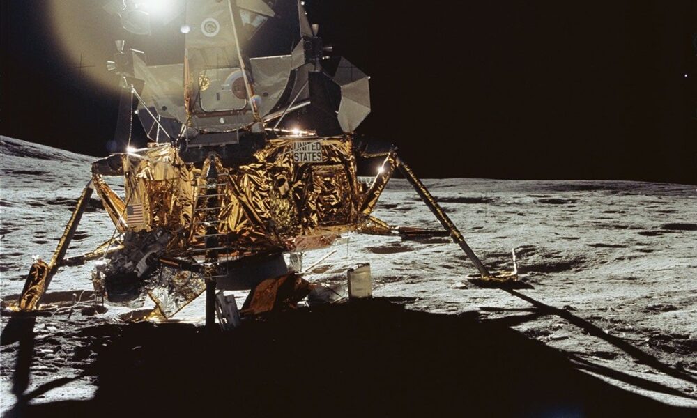 Apollo 14 Mission Explained: Crew, Fra Mauro Landing and Shepard’s Golf Shot Real Apollo 14 Antares lunar module standing on the Moon in February 1971, photographed by NASA astronauts