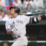Alex Rodriguez batting for the New York Yankees during a baseball game against Baltimore