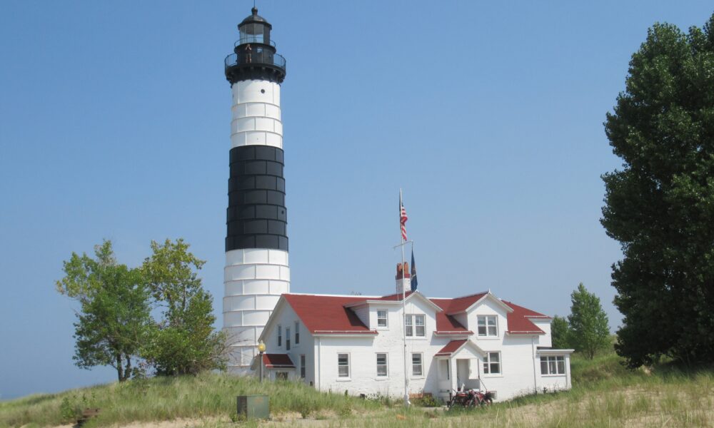 Real Big Sable Point Lighthouse near Ludington Michigan photographed in August 2023