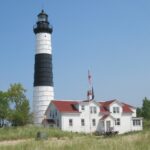 Real Big Sable Point Lighthouse near Ludington Michigan photographed in August 2023
