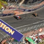 Two Formula 1 cars on the Monaco circuit, illustrating race neutralization and safety-car procedures