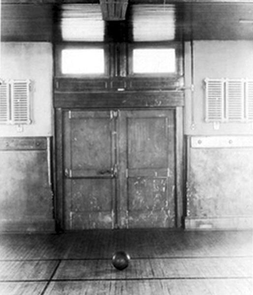 Historic 1891 Springfield basketball court illustrating James Naismith's invention of basketball