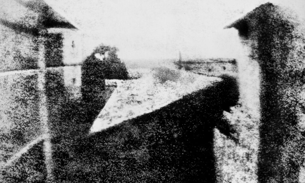 Earliest surviving camera photograph, View from the Window at Le Gras by Niépce, circa 1827