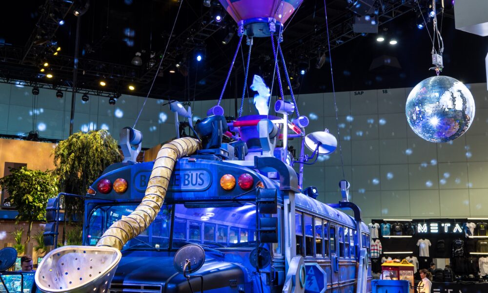 Real-life Fortnite Battle Bus on display at E3 2018