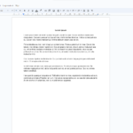 Google Docs editor displaying a document page, vertical and horizontal rulers, and visible page margins