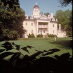 Front of historic Hampton Mansion and lawn at Hampton National Historic Site in Maryland