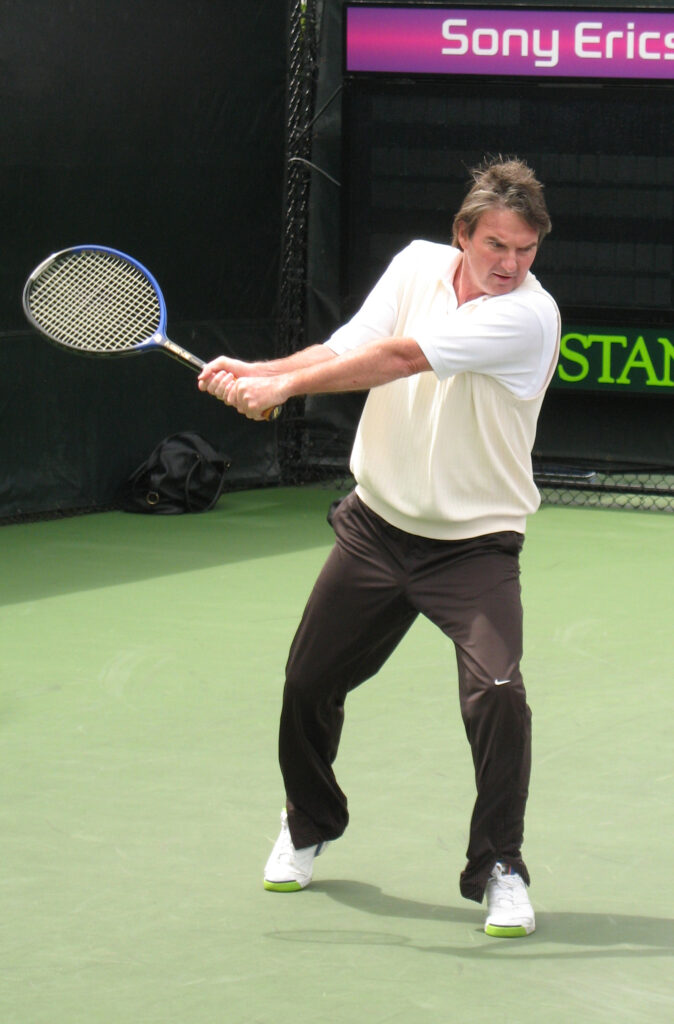 Jimmy Connors, American tennis champion, pictured at a tennis event