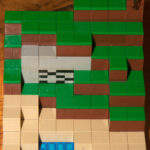 Photograph of a LEGO Minecraft block construction illustrating Minecraft build ideas