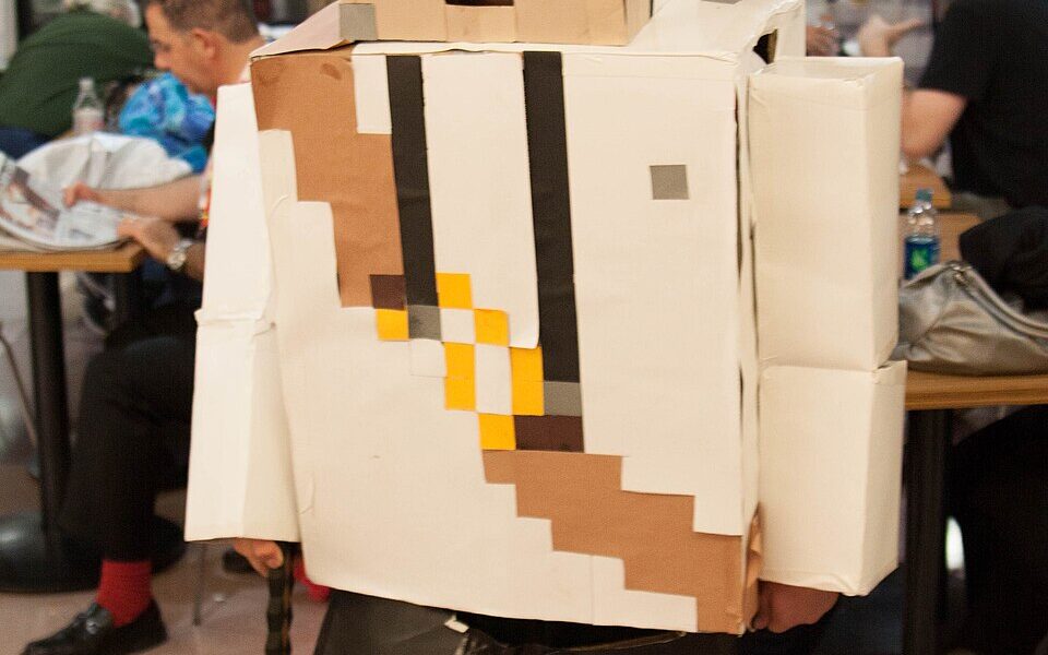 Real Minecraft character cosplay at New York Comic Con in 2012, contextual image for the Minecraft Wither guide