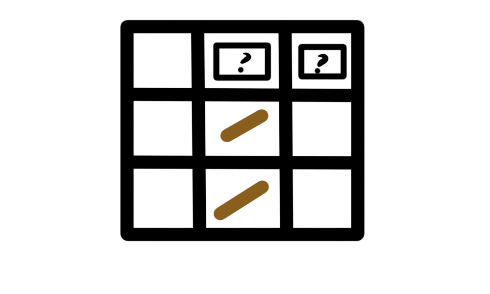 Crafting-table grid demonstrating how to make a hoe in Minecraft