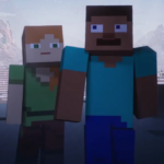 Minecraft Alex and Steve characters from official Caves and Cliffs Part II trailer
