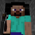 Minecraft character Steve in an authentic Xbox gameplay-derived image