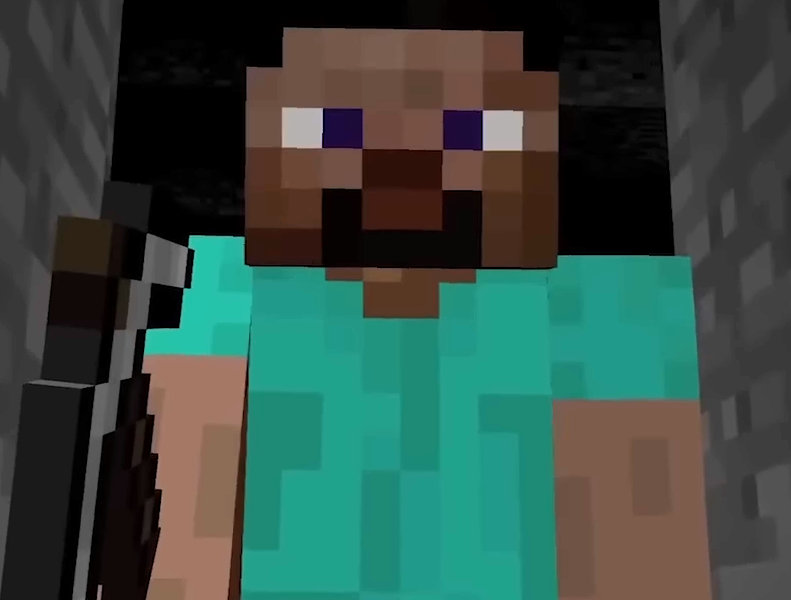 Minecraft character Steve in an authentic Xbox gameplay-derived image