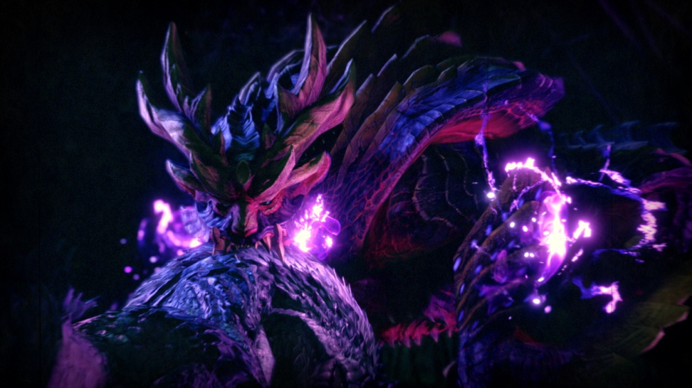 Genuine Monster Hunter Rise Nintendo Switch in-game screenshot showing a hunter during a mission