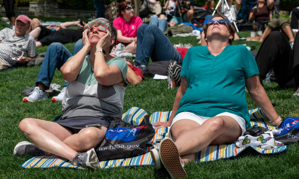 Genuine NASA photo from Dallas of April 8 2024 solar eclipse, by NASA Keegan Barber