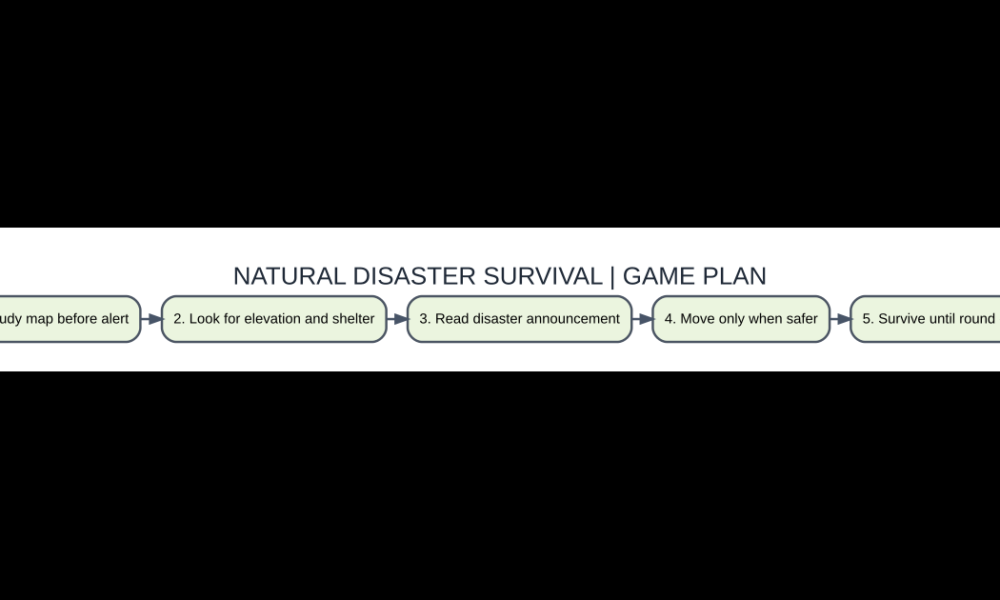 Illustrated original gameplay guide for natural disaster survival