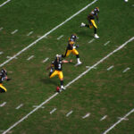 Pittsburgh Steelers kicker Jeff Reed preparing a kickoff in 2006