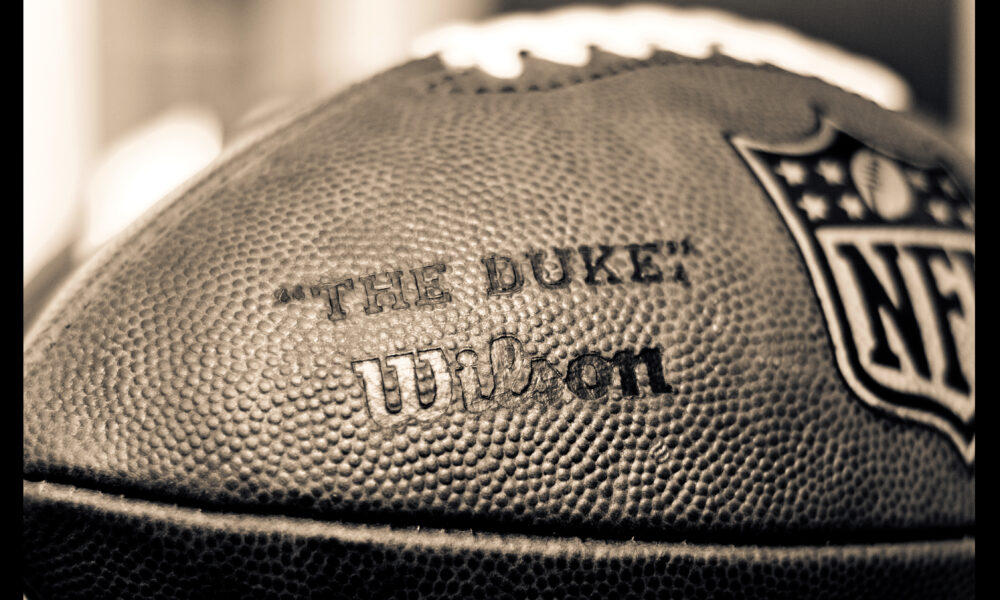 Wilson NFL game football known as The Duke