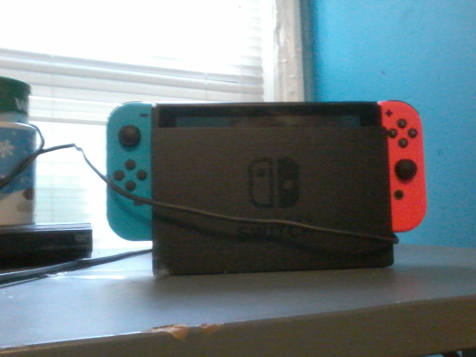 Real Nintendo Switch dock and controller ready for TV Mode setup