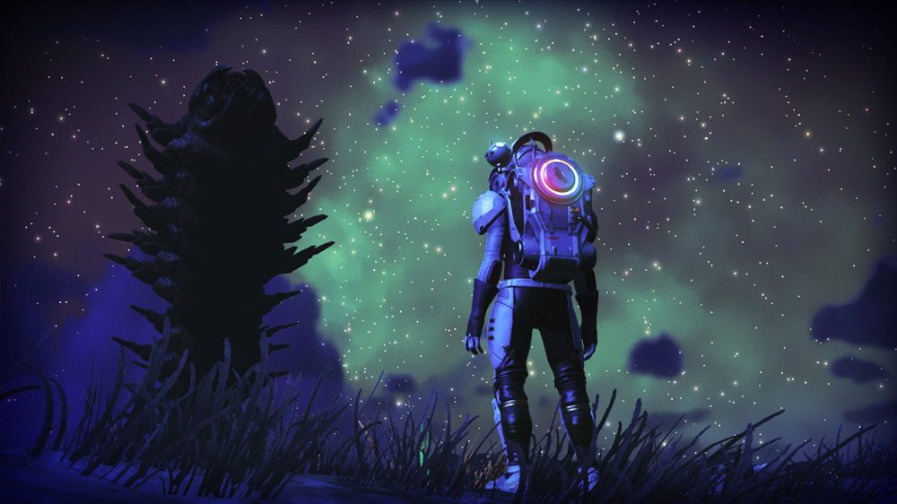 Actual No Man's Sky Nintendo Switch gameplay on an alien planet, official eShop screenshot