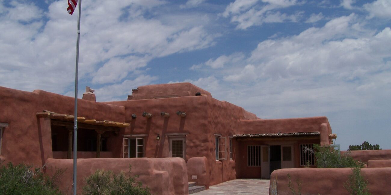 Painted Desert Inn historic Pueblo Revival building in Petrified Forest National Park, Arizona