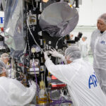 Actual NASA photograph of the Parker Solar Probe spacecraft during installation and preparation in 2018
