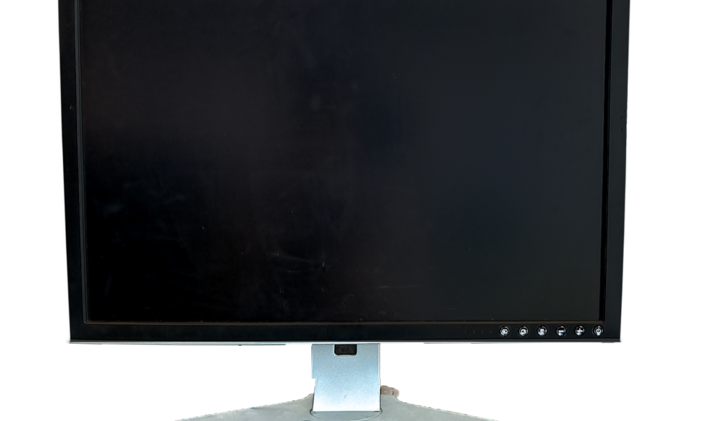 Photograph of a real desktop computer monitor used to illustrate Windows 11 refresh rate settings