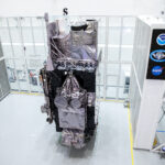 Actual NOAA GOES-T satellite later designated GOES-18 photographed in cleanroom before 2022 launch