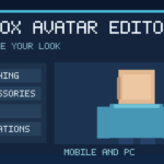Original AVARIXO diagram illustrating Roblox Avatar editor sections: clothing, accessories, body and animations