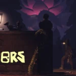 DOORS official Roblox horror game promotional thumbnail by LSPLASH, showing the eerie stone entrance