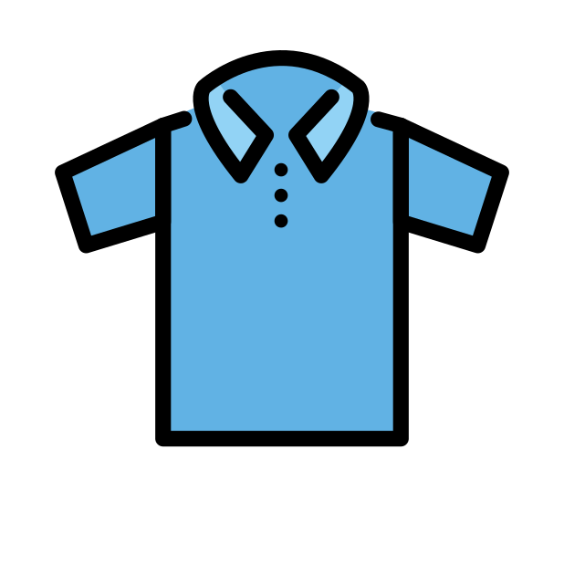 OpenMoji T-shirt icon illustrating Roblox classic clothing template preparation
