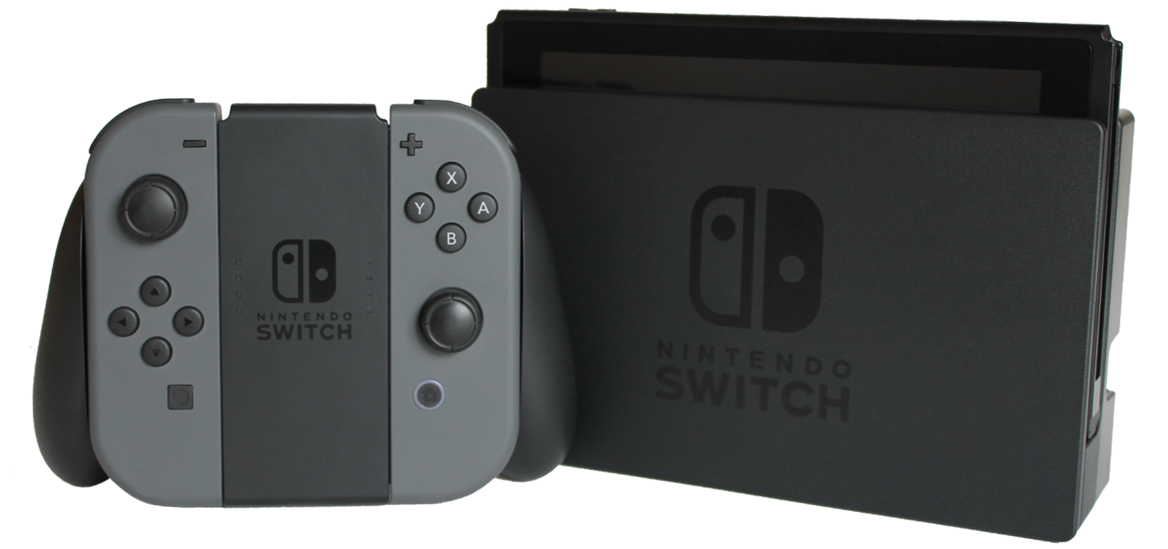 Nintendo Switch console and Joy-Con grip; Roblox is not officially available on Switch as of October 2026