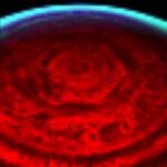 Authentic Cassini infrared view of Saturn's six-sided north polar hexagon atmospheric jet stream in 2006