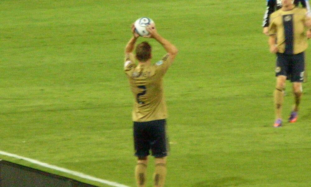 Philadelphia Union and San Jose Earthquakes players in a soccer match