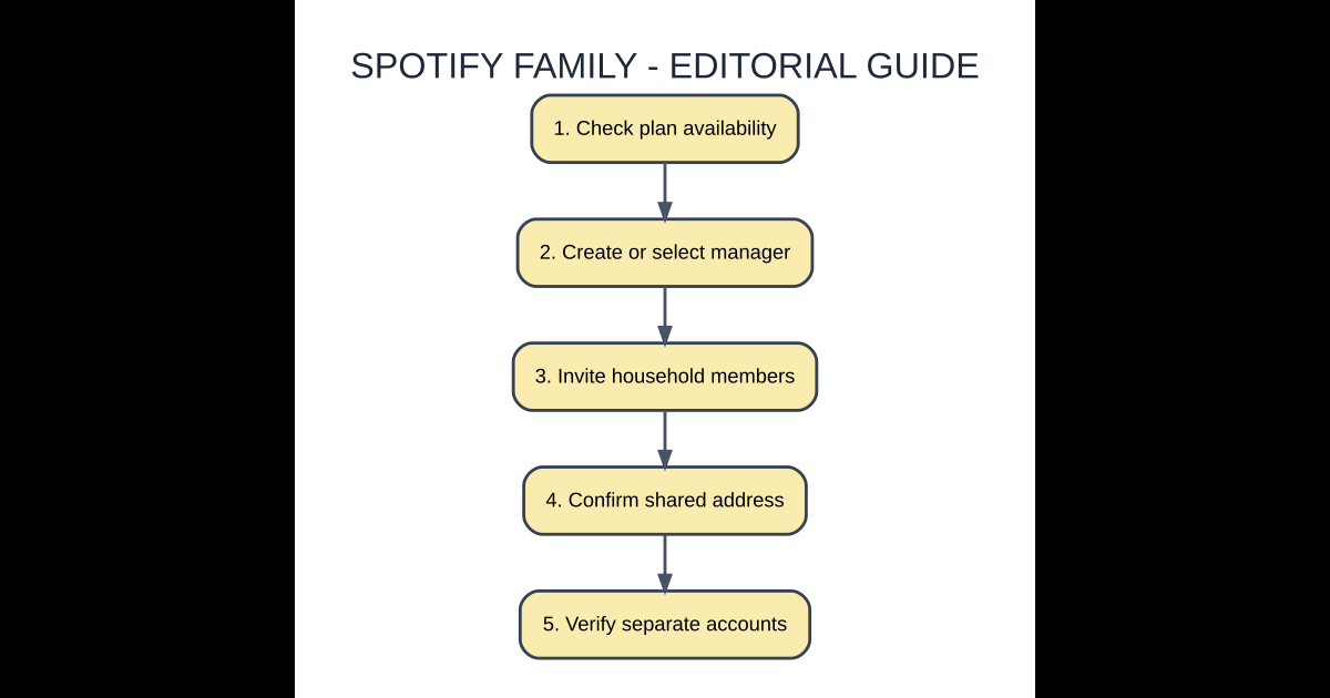 Original AVARIXO step-by-step diagram for spotify family