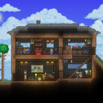 Real Terraria Nintendo Switch gameplay showing the two-dimensional adventure game world