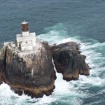 Actual Tillamook Rock Lighthouse, Oregon, as photographed by the U.S. Coast Guard