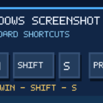 Original keyboard shortcut illustration showing Windows Shift S and Print Screen for screenshots